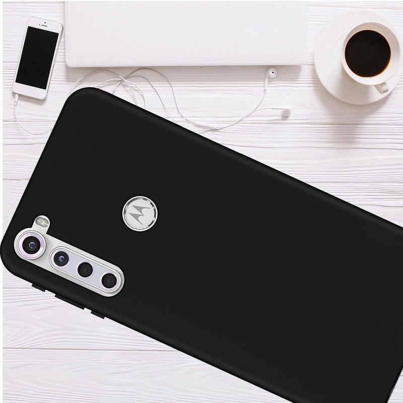 hello zone Rubber Exclusive Matte Finish Soft Back Case Cover for Motorola Moto One Fusion Plus - Black - Image 5