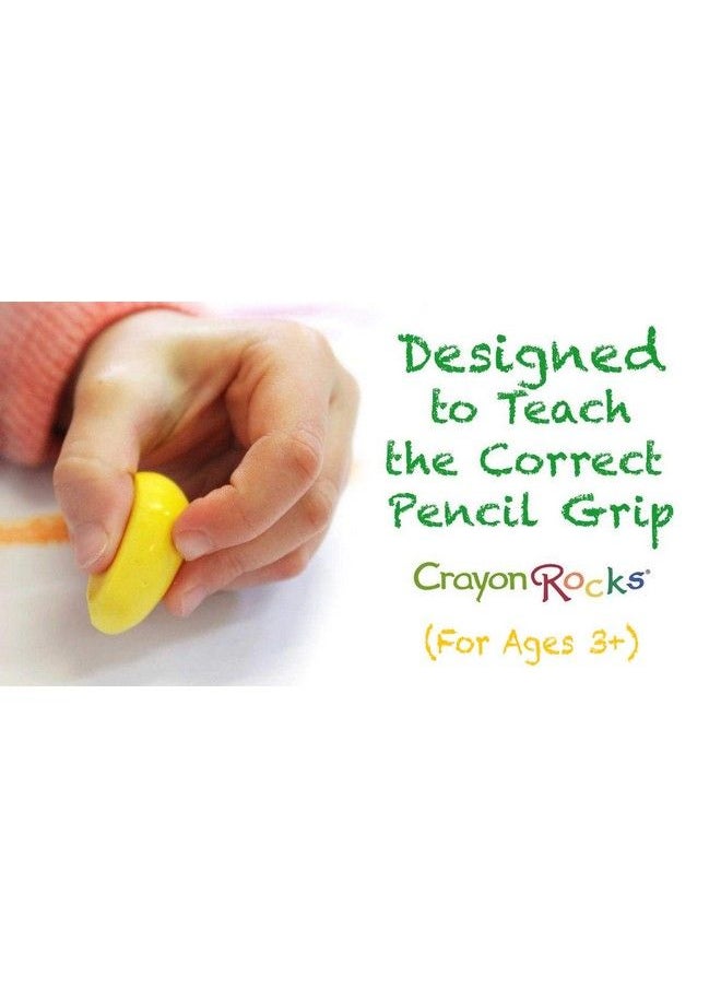 Crayon Rocks - Crayons In A Rock Shape 16 Count Tripod Grip Made For Handwriting Development In Kids And Toddlers Fun & Educational Creative Activity Comes In A Red Velvet Bag 16 Colors - Image 1