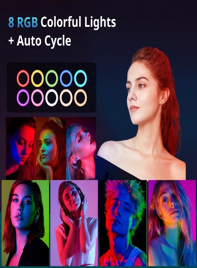 UBeesize 12'' RGB Ring Light with 62'' Tripod - Image 3