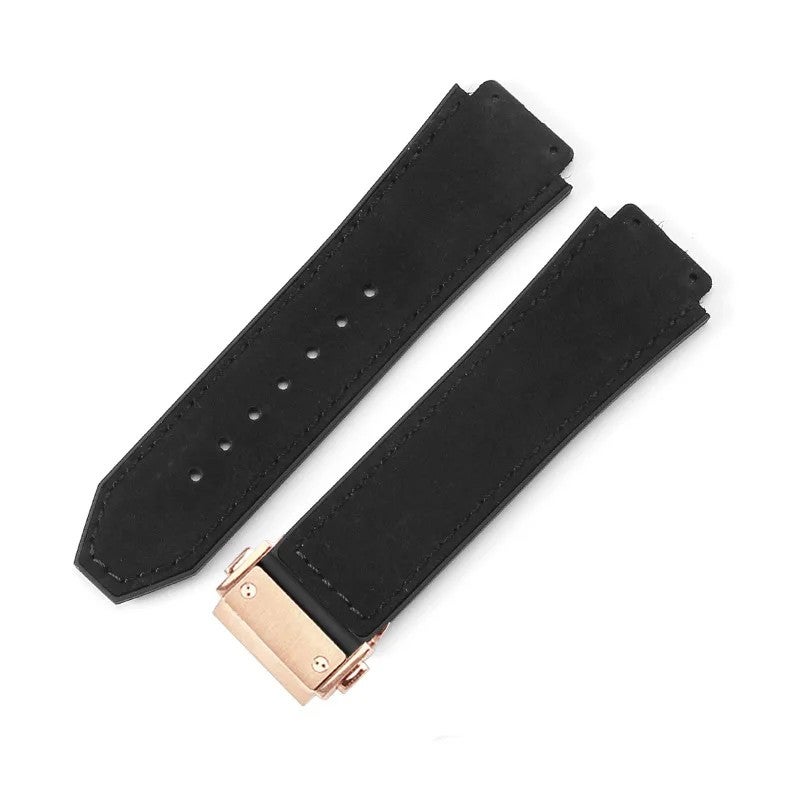 Bluejw Genuine Leather Watch Band Replacement for HB Big-bang Series, Crazy Horse Cowhide Strap 19mm x 26mm - Image 1