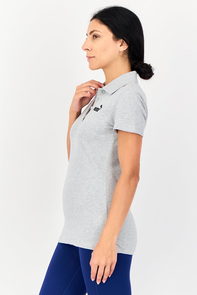 PUMA Women Sportswear Fit Embroidered Logo Outdoor Polo Shirt, Grey - Image 4