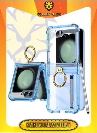 GKK Compatible With Samsung Galaxy Z Flip 5 Case with Ring and Capacitance Pen (Blue) - pzsku/Z87DCE673FE34D5EAE65DZ/45/_/1723032426/211cbb51-f075-49bd-b034-7ee0b80a887e