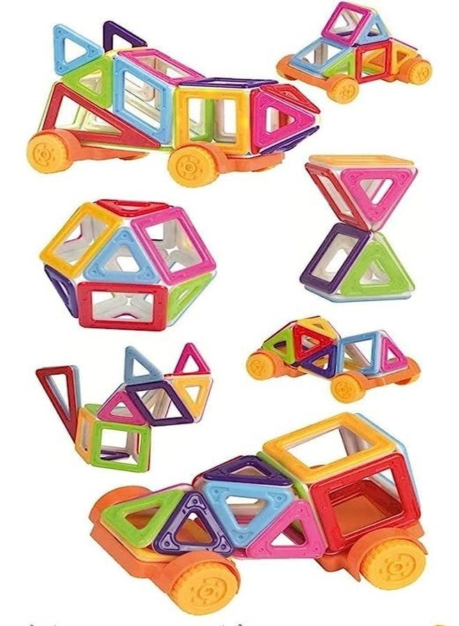 GoldiMec 86 Pcs Mag-Magic DIY Magnetic Designer Construction Set Model and Building Toy Plastic Magnetic Blocks Educational Toys for Kids - Image 2