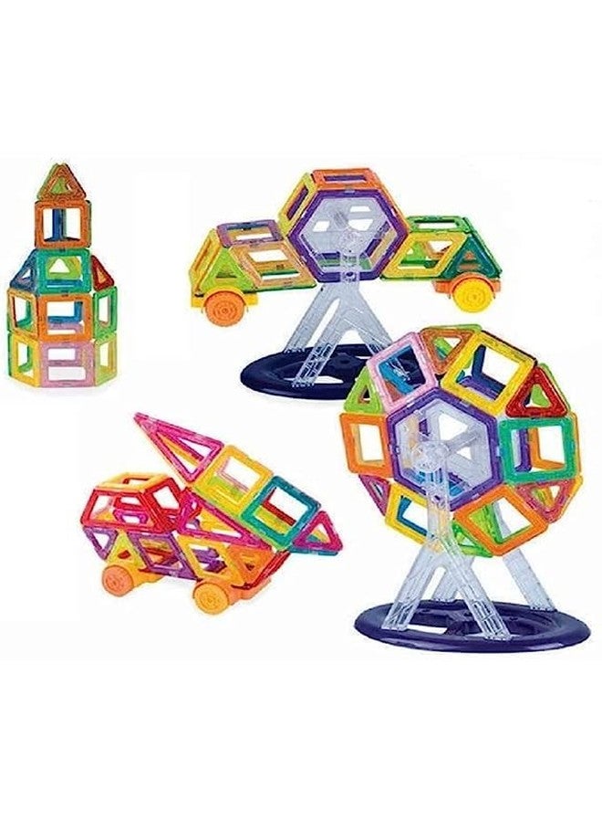 GoldiMec 86 Pcs Mag-Magic DIY Magnetic Designer Construction Set Model and Building Toy Plastic Magnetic Blocks Educational Toys for Kids - Image 4