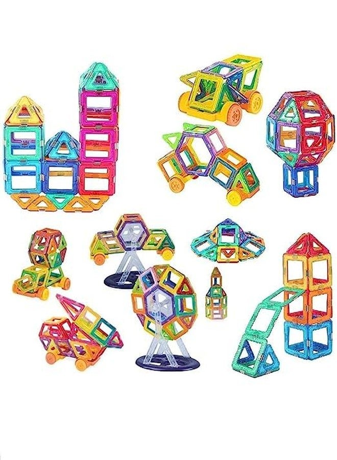 GoldiMec 86 Pcs Mag-Magic DIY Magnetic Designer Construction Set Model and Building Toy Plastic Magnetic Blocks Educational Toys for Kids - Image 3