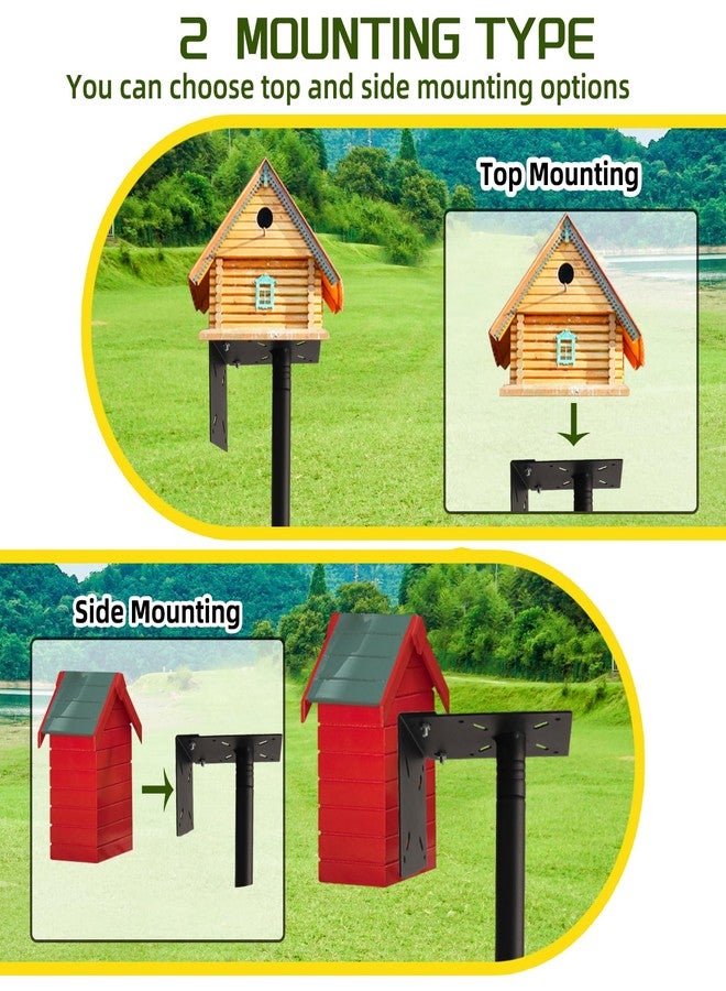 DreiPanda Bird Feeder Pole - 92 Inch Heavy Duty Birdhouse Stand with Squirrel Proof Baffle for Outdoor, Adjustable Bird Feeding Station with Multi Shepherds Hooks Mental Trays for Garden Attracting Wild Birds - Image 5