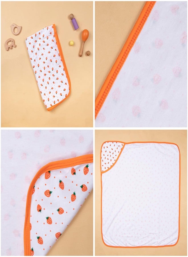 Tinycare Cotton Bath Hooded Towel for New Born Baby, Extra Soft Hosiery Fabric Printed Towel for Kids/Toddler/Infants 72 x 72cm, Quick Absorbent (Peach- Pack of 1) 0-12 Months - Image 5
