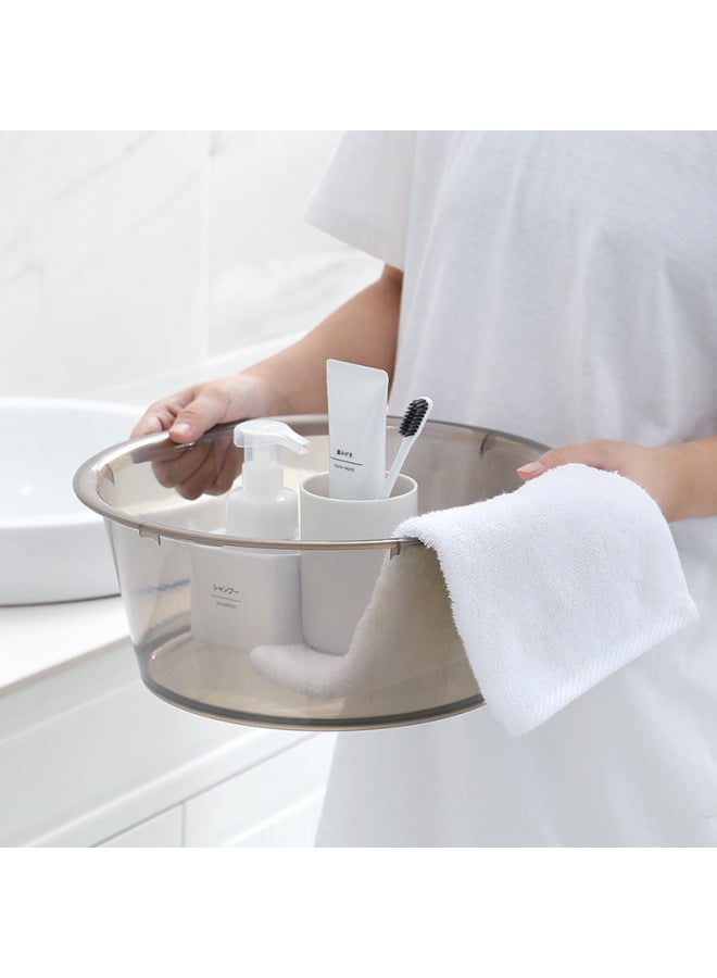 Foojo Transparent Washbasin 27cm, Plastic Thickened Foot Bath, Vegetable Washing Basin - Image 4