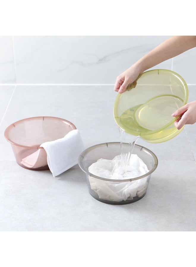 Foojo Transparent Washbasin 27cm, Plastic Thickened Foot Bath, Vegetable Washing Basin - Image 2