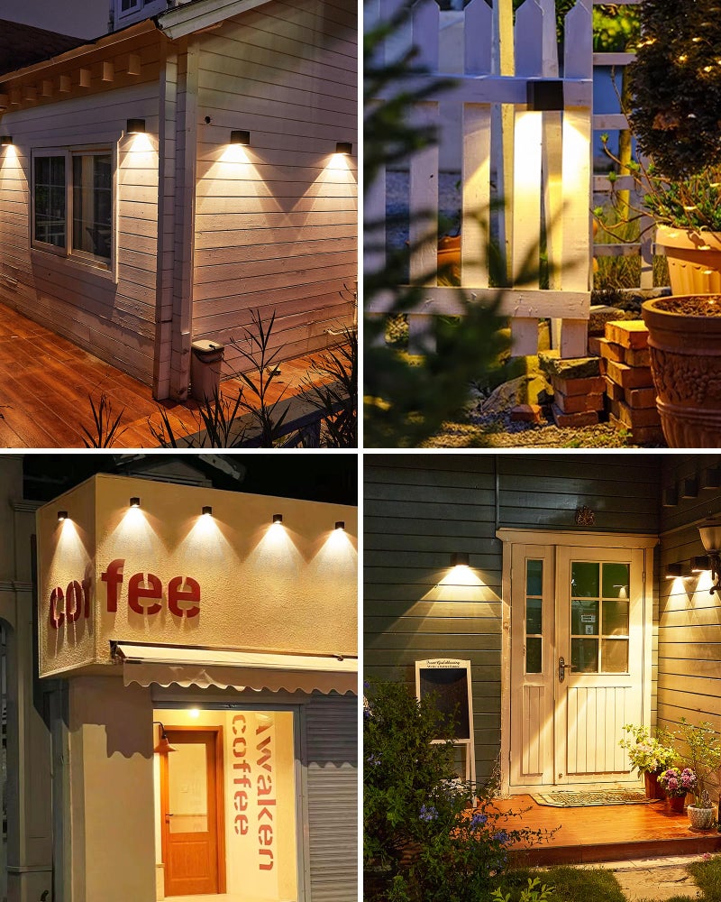 LUHLEE Solar Wall Lights Outdoor,Square Modern Solar Wall Sconce IP65 Waterproof Down Lighting Outdoor Lights for House,Porch,Garden,Yard, Patio,Fence Decor - Image 5