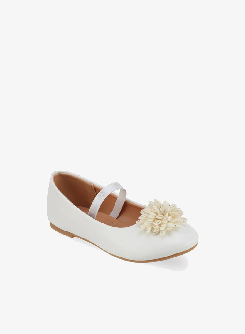 Flora Bella By Shoexpress Flora Bella Girls Floral Accent Ballerina Shoes