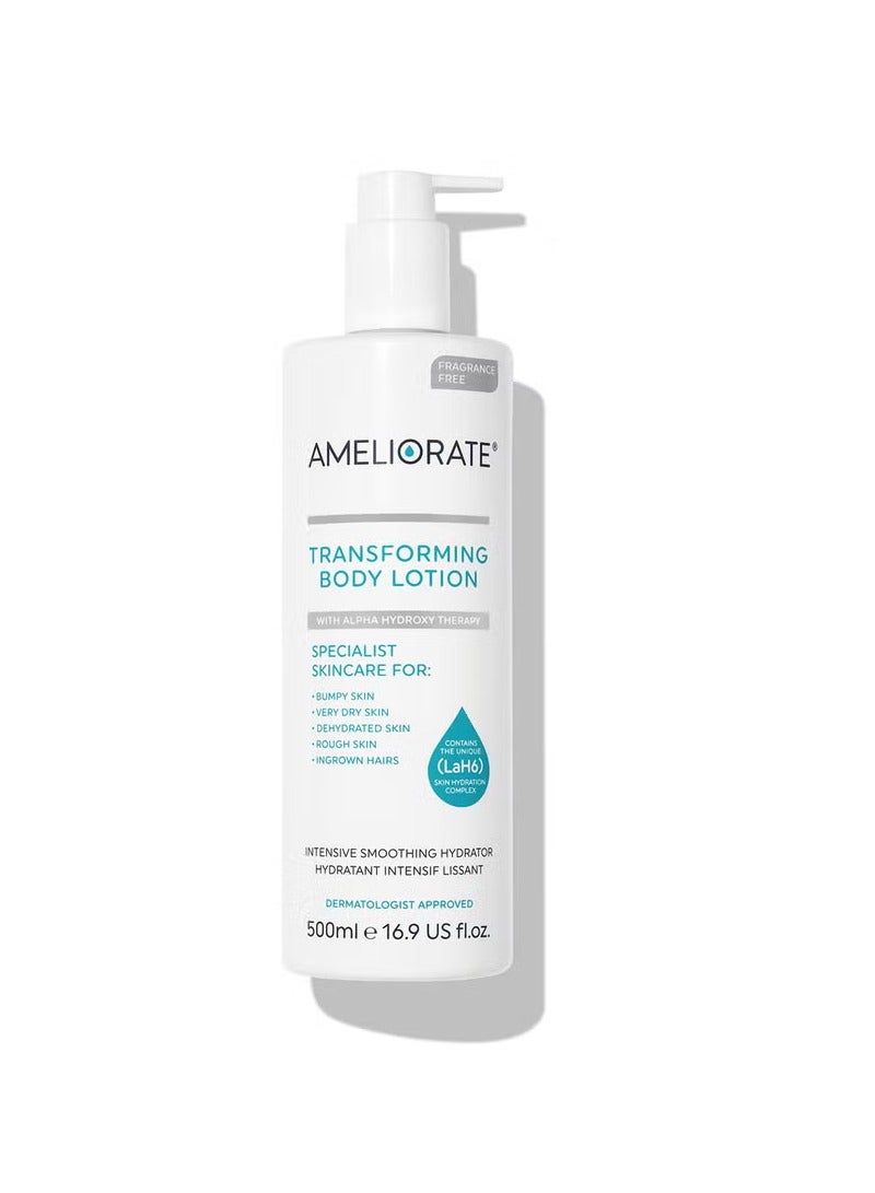 AMELIORATE Smooth Skin Supersize Bundle Transforming Body Lotion - Fragrance Free 500ml,Nourishing Body Wash 200ml,Smoothing Body Exfoliant 150ml - Image 3