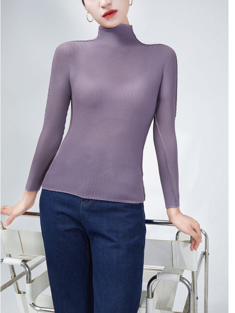 Women's Top Slim Fit Long Sleeves Elegant Base Layer - Image 5