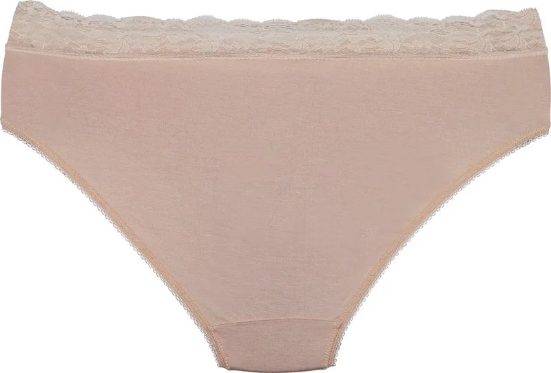Sensu Women's Special Fabric Bamboo Waist Lace 3-Piece Panties Set - KTS1095