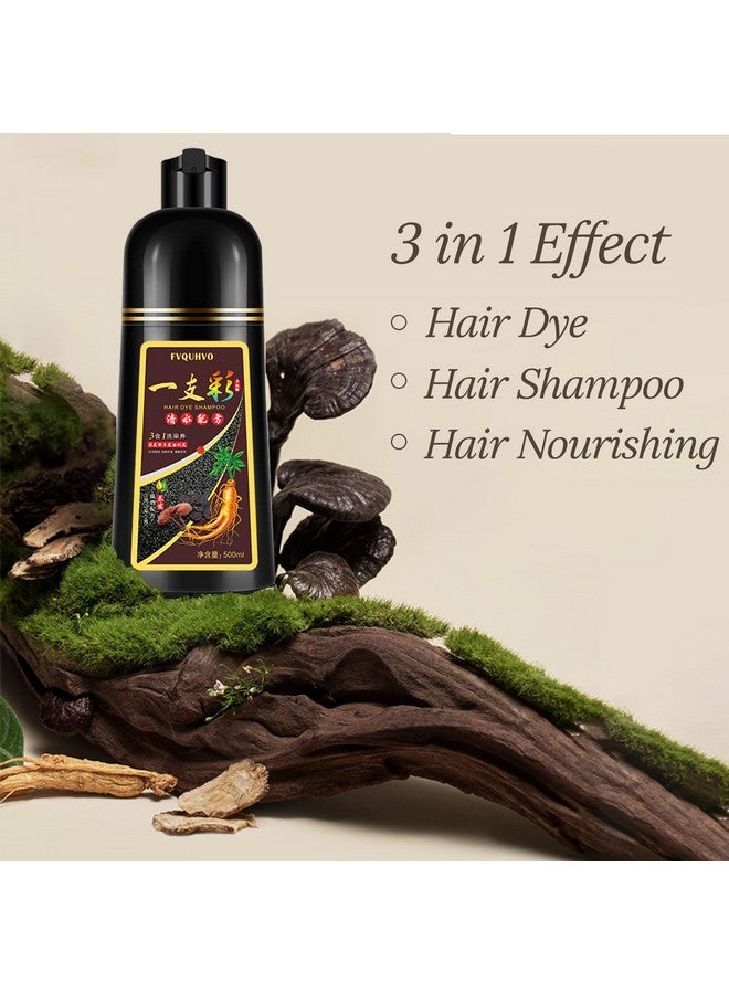 Agthyuve Hair Dye Shampoo 3 In 1, Hair Color Shampoo, Semi-Permanent Hair Color, Instant Dark Brown Hair Dye, Safe & Professional Hair Dye Shampoo, Easy To Use, For Salon & Home Diy 16.9 Fl Oz (Dark Brown)