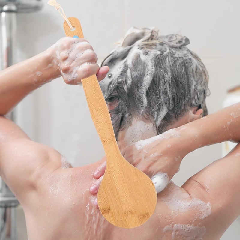 Long-Handled Bath Cleaning Brush with Dual-Sided Soft and Firm Bristles, Massage Back Brush for Shower and Body Exfoliation, Suitable for Home Bathing and Spa Use - Image 5
