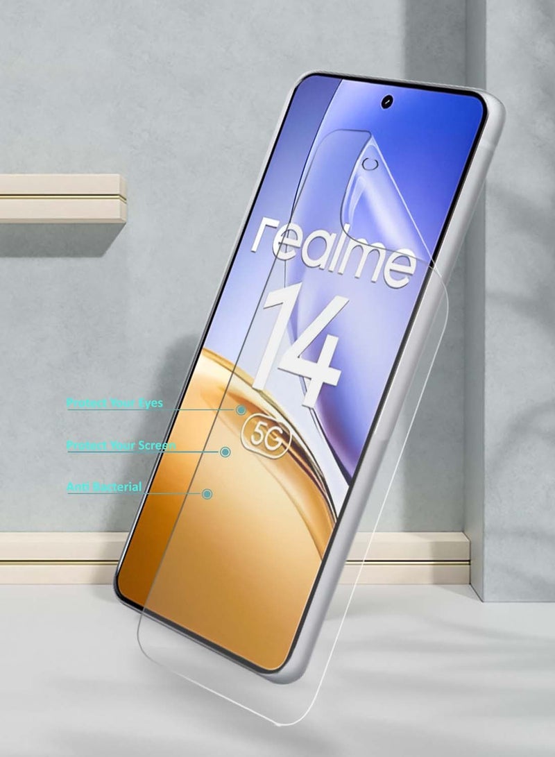 Wtech Realme 14 5G 2025 Premium Hydrogel Film Thin and Flexible Screen Protector (MSHFMN) - Clear - Image 2