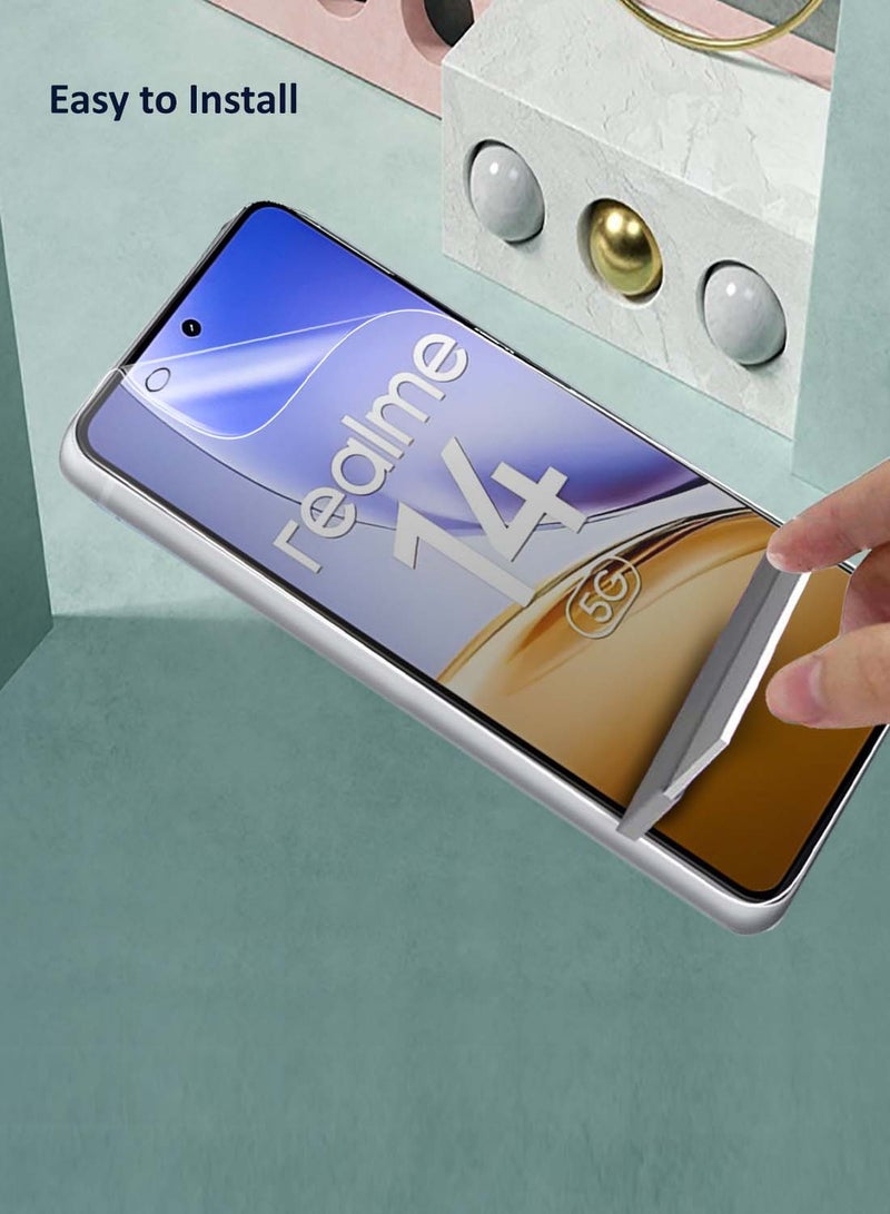 Wtech Realme 14 5G 2025 Premium Hydrogel Film Thin and Flexible Screen Protector (MSHFMN) - Clear - Image 3