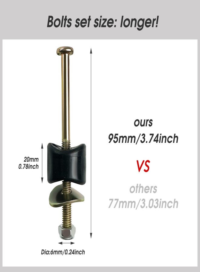 MSSVIGING 12 Pcs Long Trampoline Screws and Bolts, 3.74inches/95mm Length Trampoline Pole Bolts and Nuts, Enclosure Pole Gap Spacers, Hardware kit - Image 2