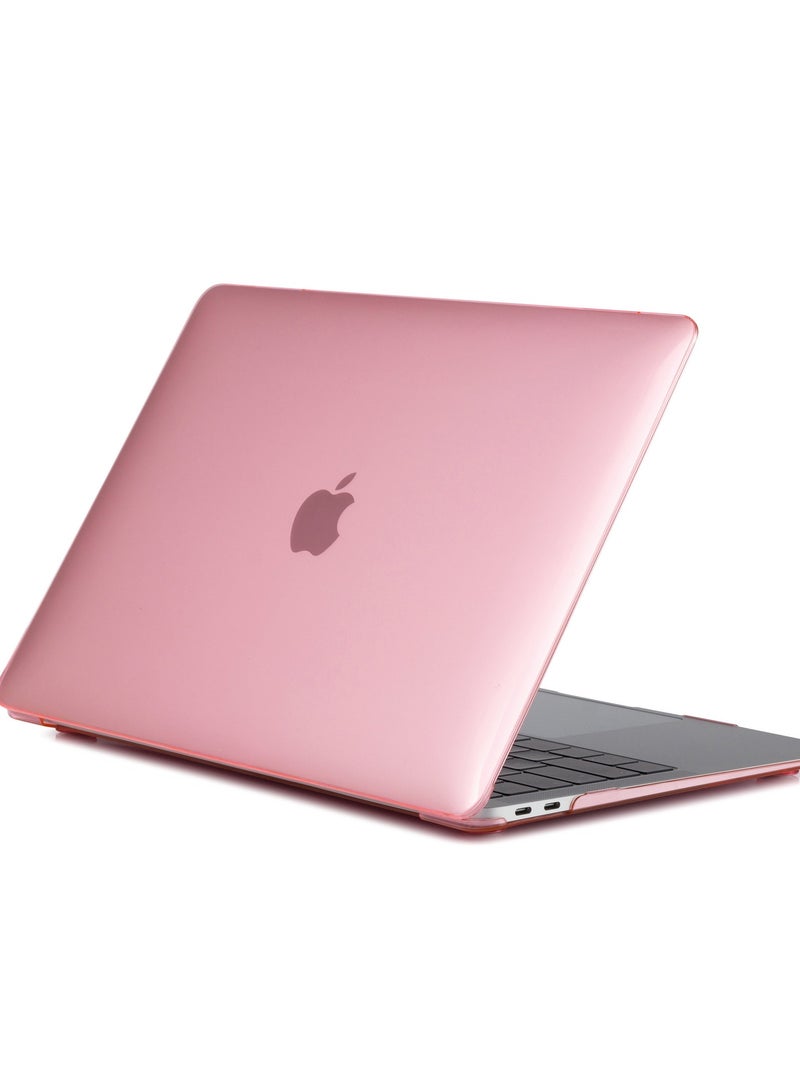 crystal Case for new macbook pro 13" - A1706/A1708/A2159/A1989/A2251/A2289/A2338 , Hard Shell Case - Pink - Image 3