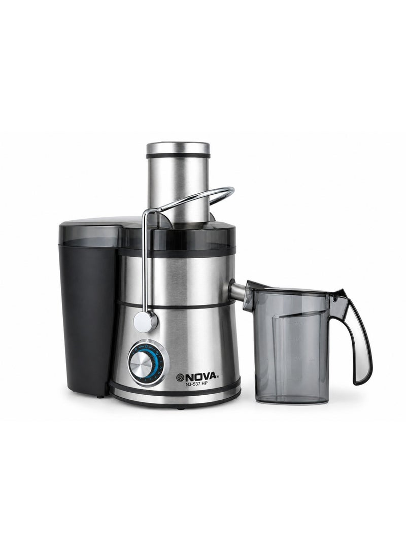 Nova NJ-537 HP 800W Centrifugal Juicer, 2-Speed Electric Juice Extractor with Stainless Steel Body, Powerful Fruit & Vegetable Juice Maker for Fresh Homemade Juices, Smoothies & Everyday Kitchen Use - Image 1
