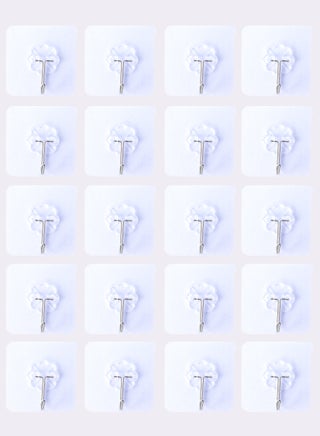 Adhesive Wall Hooks (20 Pack) for Hanging Bathroom, Kitchen and Office Tools, Durable and Strong - pzsku/Z87DD9587B44BC7FDF6A2Z/45/1748170344/a4dc877a-2a81-4e9b-a09c-8ed689c33acb