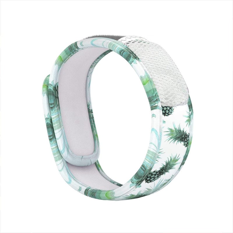 PARA'KITO Mosquito Insect & Bug Protection Wristband - Mosquito Stickers & Bug Spray Alternative - Summer Essentials, Beach Accessories, Hiking & Camping Essentials -Natural Essential Oils (Pineapple)