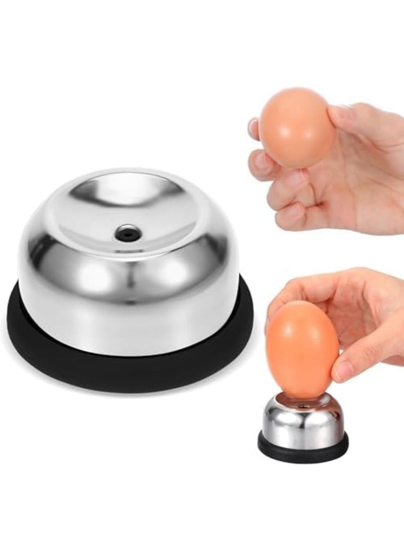 SYOSI أداة ثقب البيض النيء، شوكة من الفولاذ المقاوم للصدأ مع قاعدة قوية ودبوس حاد، أداة تقشير البيض المسلوق، مثقاب البيض للخبز والطهي وتحضير المطبخ (فضي) - Image 1