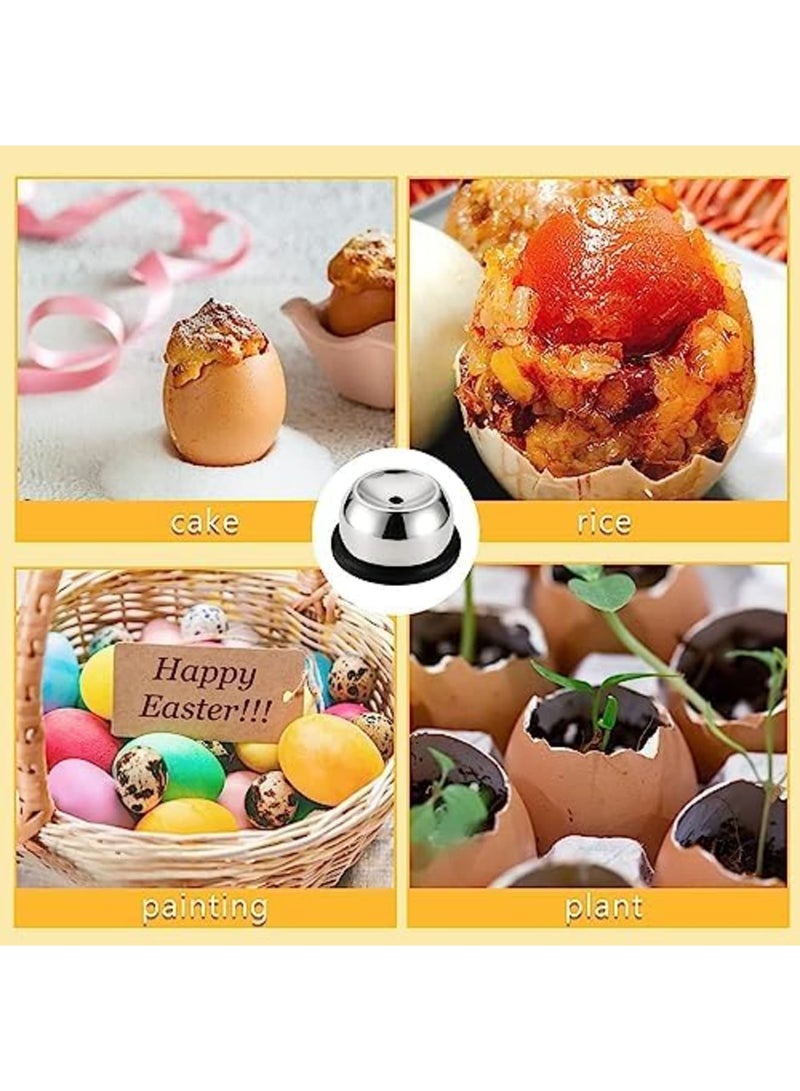 SYOSI أداة ثقب البيض النيء، شوكة من الفولاذ المقاوم للصدأ مع قاعدة قوية ودبوس حاد، أداة تقشير البيض المسلوق، مثقاب البيض للخبز والطهي وتحضير المطبخ (فضي) - Image 2