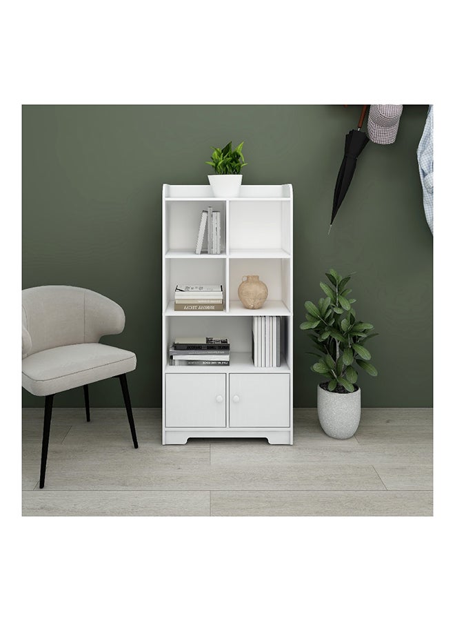 Home Box Vanilla Cody Bookcase Storage Unit with 2 Doors 60 x 120 x 29 cm  - Image 1