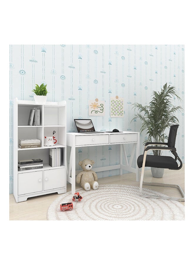 Home Box Vanilla Cody Bookcase Storage Unit with 2 Doors 60 x 120 x 29 cm  - Image 5