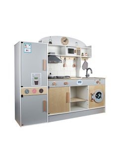 JSAITOYS Kitchen Set Refrigerator Toy New Kids Wooden Play Pretend Toys for Children  - Image 1