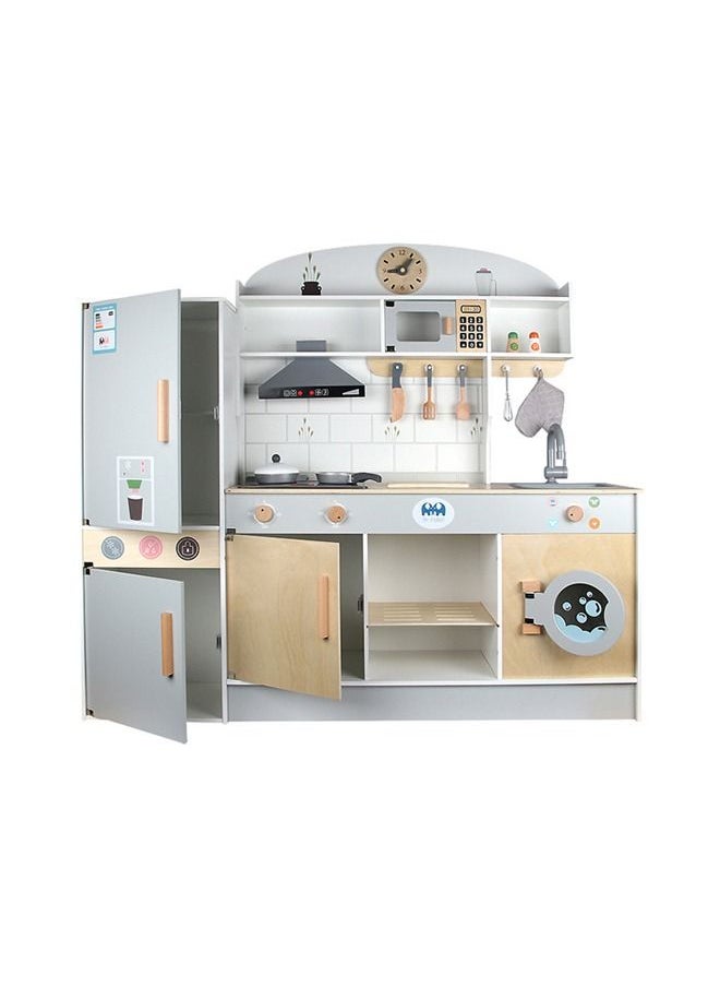 JSAITOYS Kitchen Set Refrigerator Toy New Kids Wooden Play Pretend Toys for Children  - Image 2