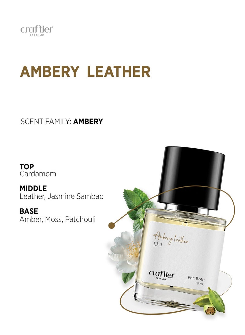 Craftier Perfume AMBERY LEATHER - Inspired of-OMBRE LEATHER 16, Eau De Parfum for Men & Women - 50ml, Long Lasting Ambery Fragrance Upto 36 Hrs, Travel Size Unisex Perfume - Image 3