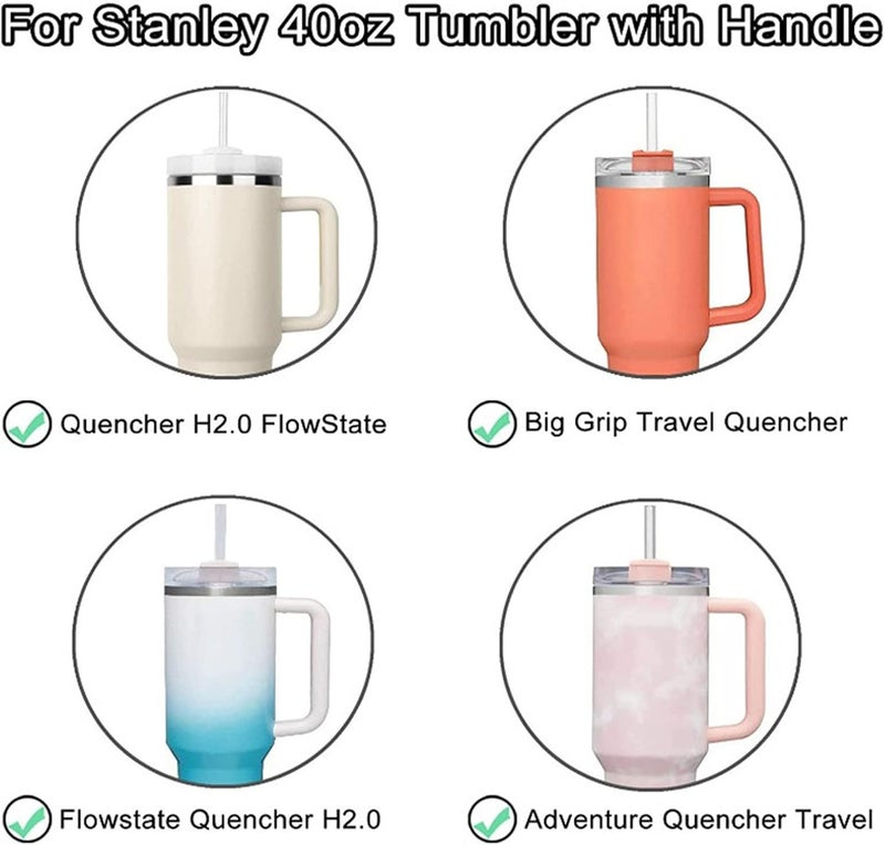 Bnoname 40oz Tumbler Lids Replacement for Stanley Cup,Replacement Spill Proof Splash Resistant Tumbler Lids Reusable Tumbler Cover for Stanley and More Coffee Mugs (Grey) - Image 5