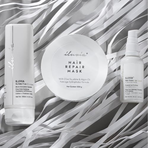 iluvia Professional Maintenance System- iluvia Sulphate free Shampoo (200 ml) & iluvia Hair Repair Mask (200g) & iluvia Hair Protection Serum (50ml) - Image 4