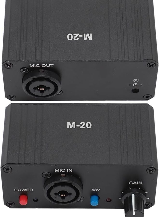 مكبر صوت احترافي للميكروفون مع طاقة شبحية 48 فولت للميكروفونات الديناميكية والمكثفة - Image 5