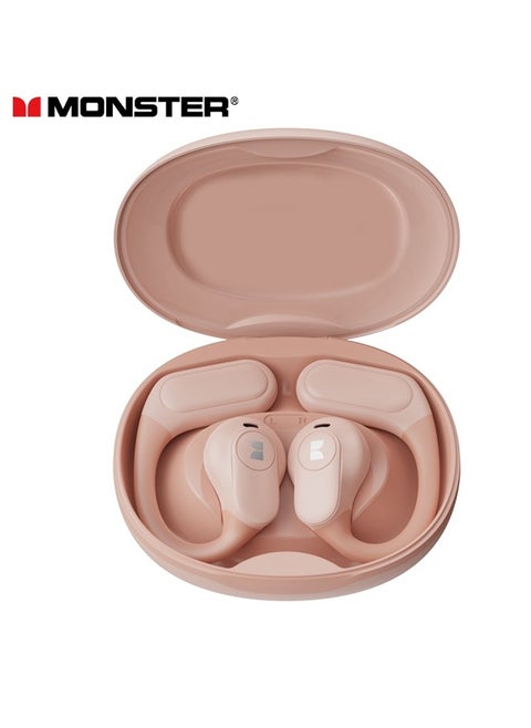 Monster XKO15 Wireless Bluetooth Earbuds Gaming Headphones Deep Bass Low Latency Game Headset with Built-in Microphone For Gaming Noise Canceling Headsets Pink