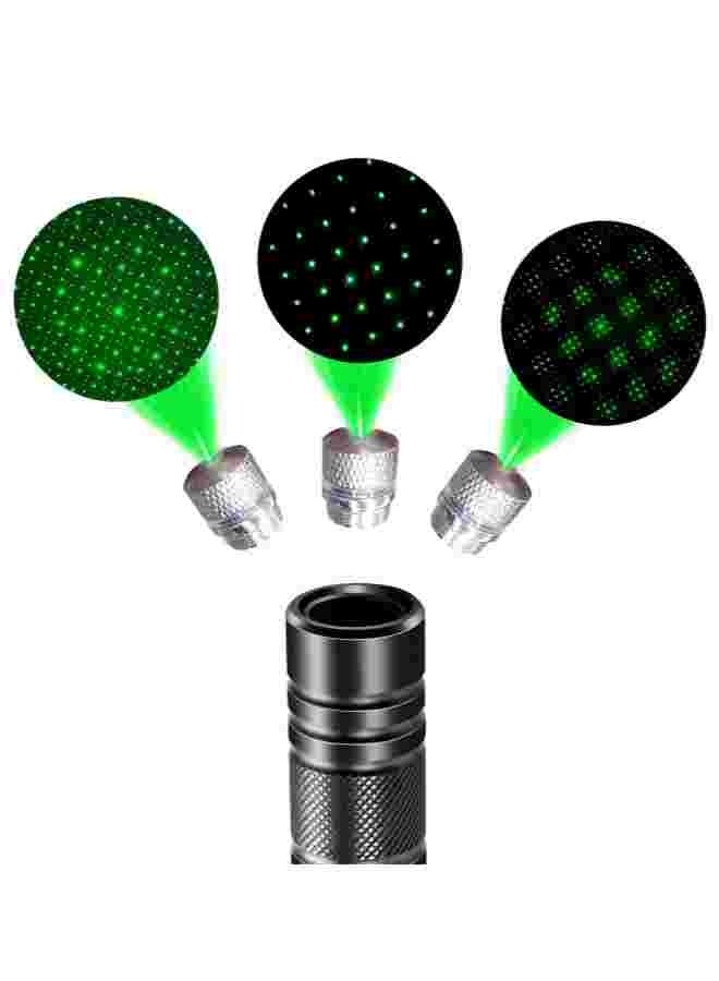 Long Distance Green Laser Pointer, 2000m Laser Pointer High Power Pen, Green Laser Pointer Rechargeable for Hiking, USB Rechargeable, with Star Cap Adjustable Focus, Suitable for Projector - Image 2