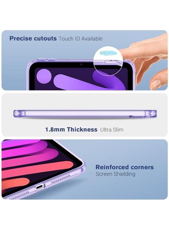 Procases Clear Case For Ipad Mini A17 Pro 7Th Gen 2024 A2995 Mini 6Th Generation 8.3" 2021 Slim Light Transparent Anti Yellow Back Cover For Ipad Mini 6 8.3 Inch A2567 A2568 A2569 Clearpurple - Image 3