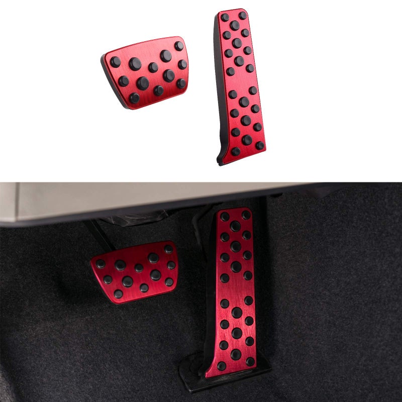 CKE for 8th Gen Camry Compatible with Toyota Camry RAV4 Avalon Highlander Sienna Venza bZ4X Prius Crown for Lexus ES LS Car Pedals Foot Pedal Covers Brake and Gas Pedal Pads Red
