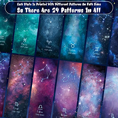 VOCHIC 12 Pcs Personalised Space Starry Night Bookmarks, Bulk Book Marks for Women/Men, Unique Zodiac Constellaion Bookmark for Book Lovers, Cool Book Mark for Adults,Kids,Teachers,Students,Reading Present - Image 5