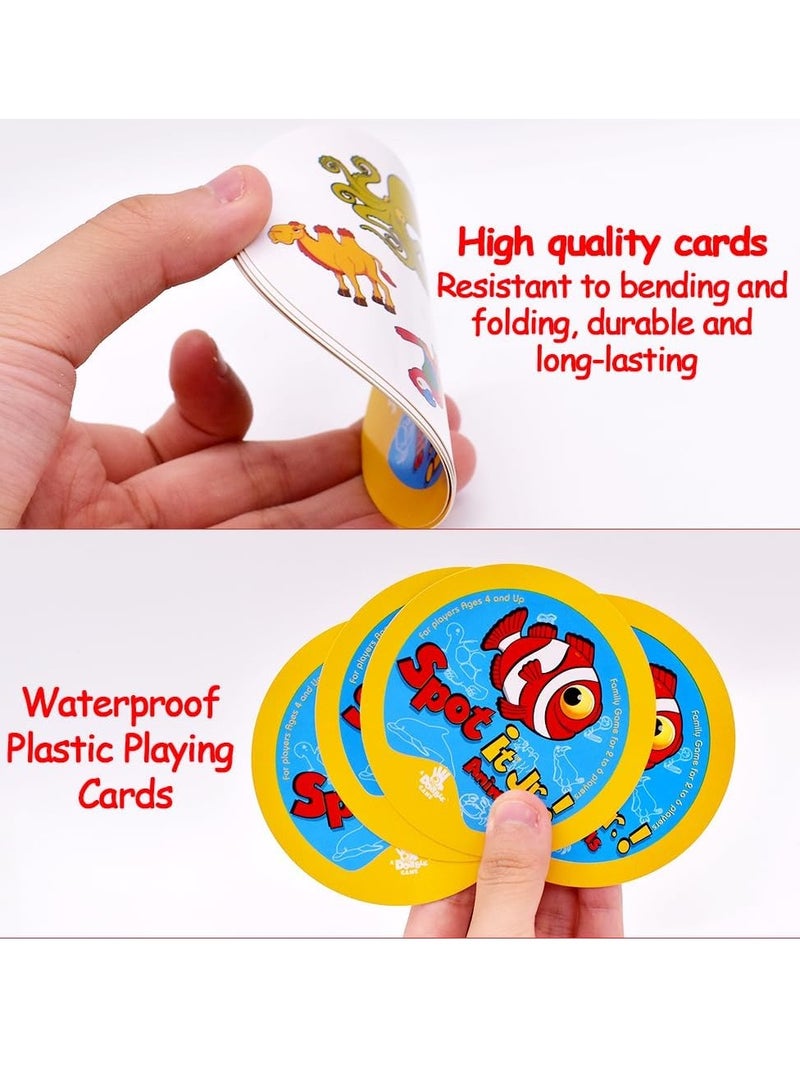 Spot the Match Card Game – Fun & Fast-Paced Family Game for All Ages, Interactive Pattern Matching with Durable Cards, Portable Tin Case, Perfect for Parties, Gatherings, and Holiday Gifts