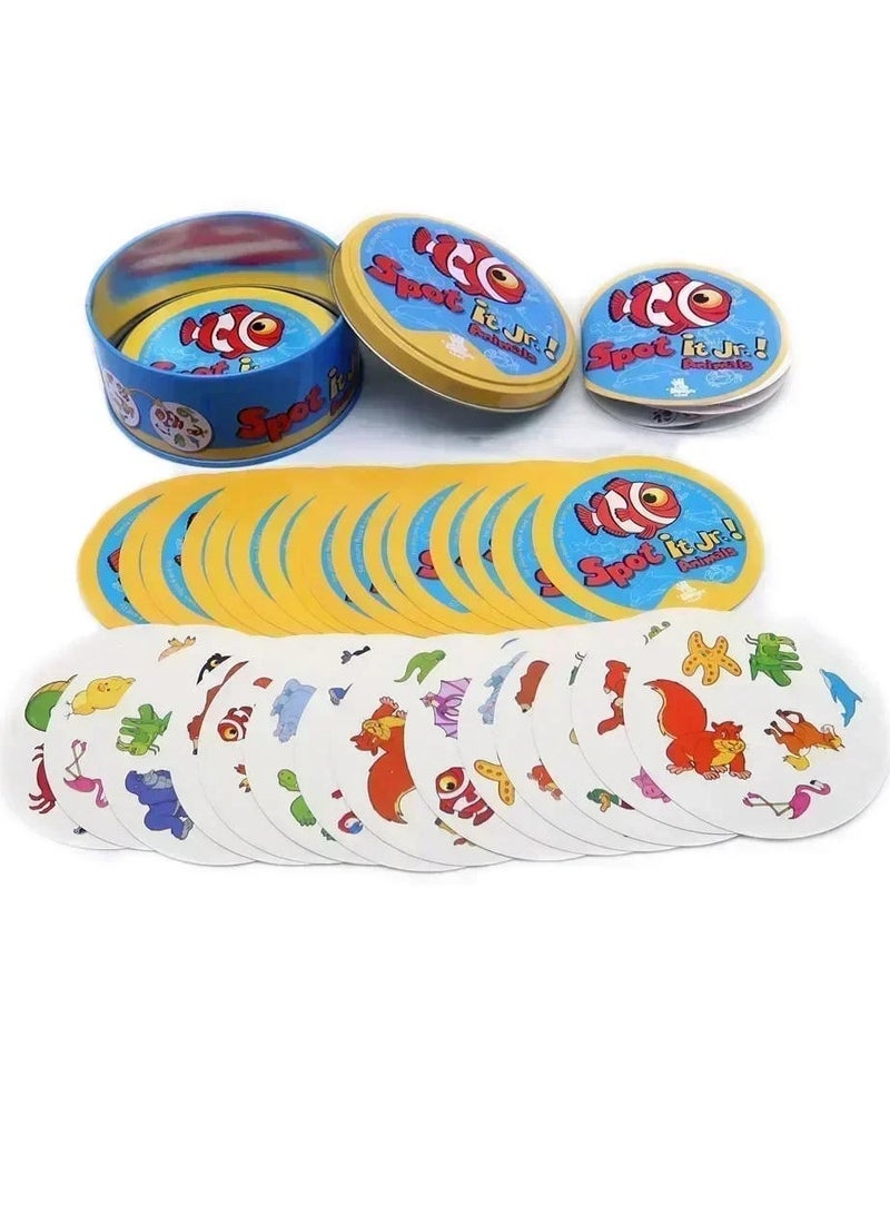 Spot the Match Card Game – Fun & Fast-Paced Family Game for All Ages, Interactive Pattern Matching with Durable Cards, Portable Tin Case, Perfect for Parties, Gatherings, and Holiday Gifts