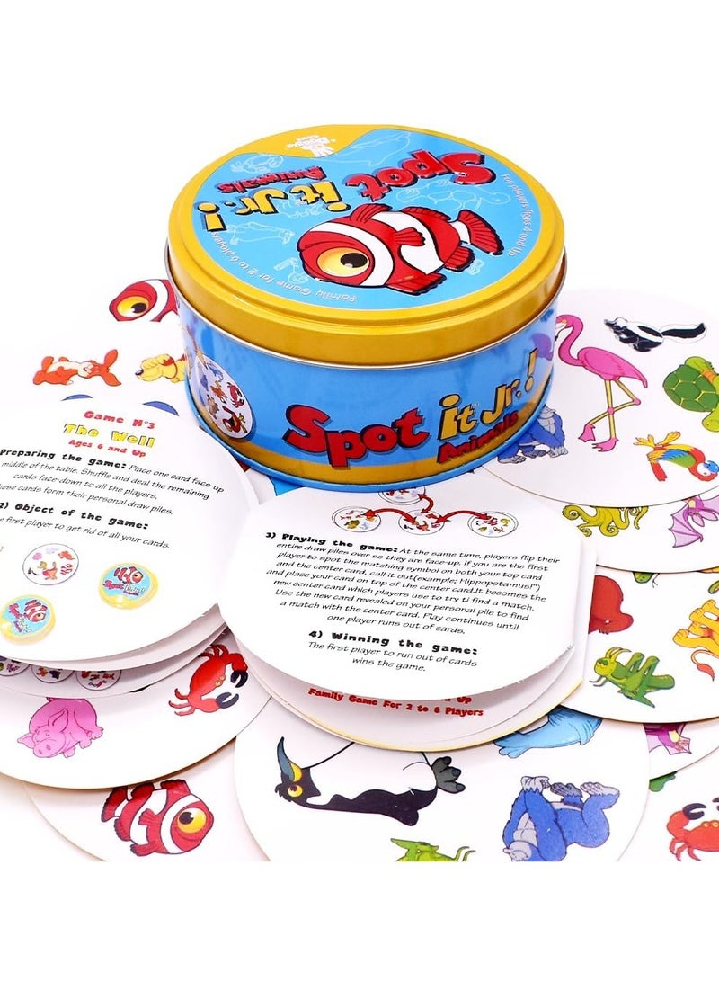 Spot the Match Card Game – Fun & Fast-Paced Family Game for All Ages, Interactive Pattern Matching with Durable Cards, Portable Tin Case, Perfect for Parties, Gatherings, and Holiday Gifts