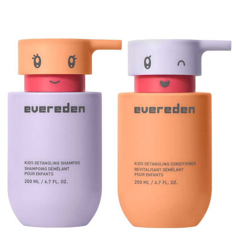 Evereden Kids Haircare Set: Hair Detangling Shampoo & Conditioner for Children Ages 3+, Plant Protein Peptides & Argan Oil, Vegan, Free from Sulfate, Paraben, Phthalate & Petrolatum - Image 1