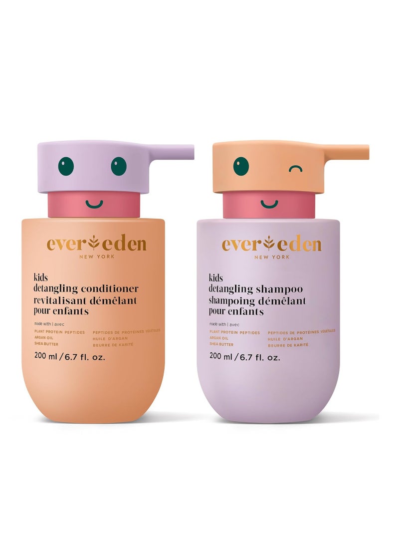 Evereden Evereden Kids Haircare Set: Hair Detangling Shampoo & Conditioner for Children Ages 3+, Plant Protein Peptides & Argan Oil, Vegan, Free from Sulfate, Paraben, Phthalate & Petrolatum  - Image 1
