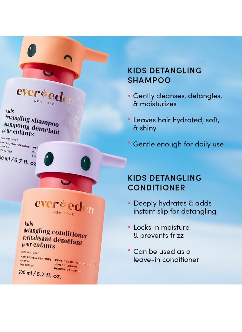 Evereden Evereden Kids Haircare Set: Hair Detangling Shampoo & Conditioner for Children Ages 3+, Plant Protein Peptides & Argan Oil, Vegan, Free from Sulfate, Paraben, Phthalate & Petrolatum  - Image 2