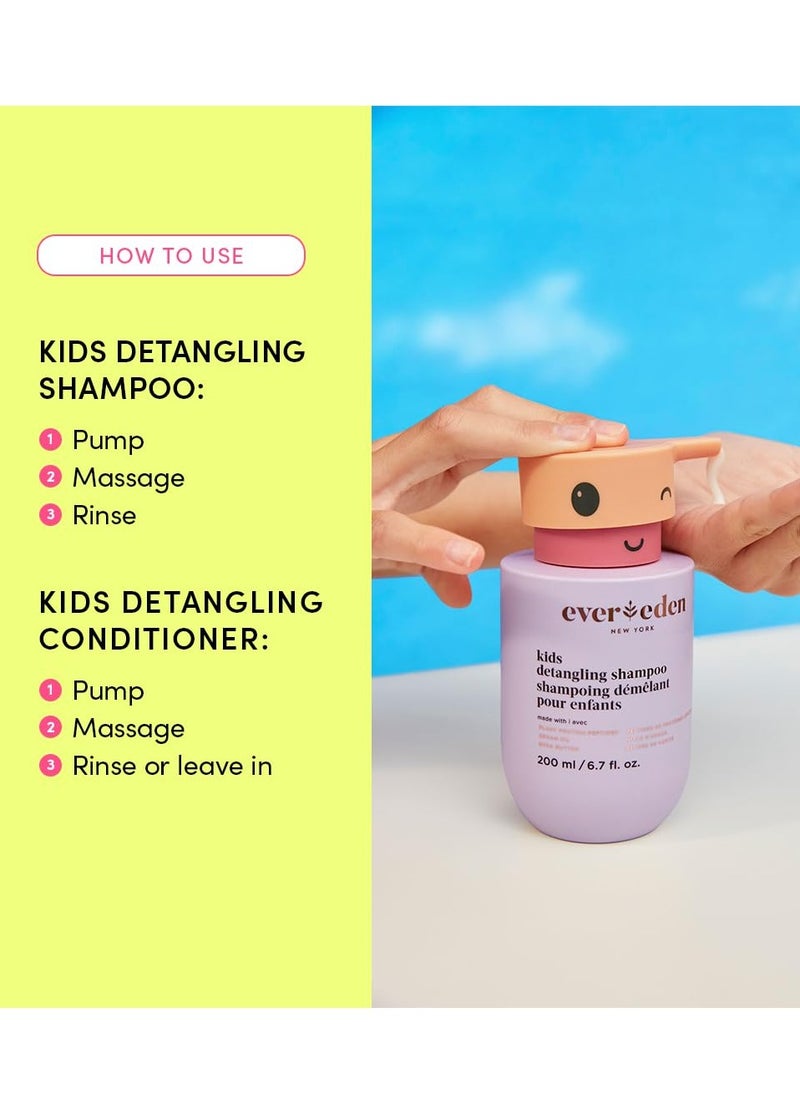 Evereden Evereden Kids Haircare Set: Hair Detangling Shampoo & Conditioner for Children Ages 3+, Plant Protein Peptides & Argan Oil, Vegan, Free from Sulfate, Paraben, Phthalate & Petrolatum  - Image 3