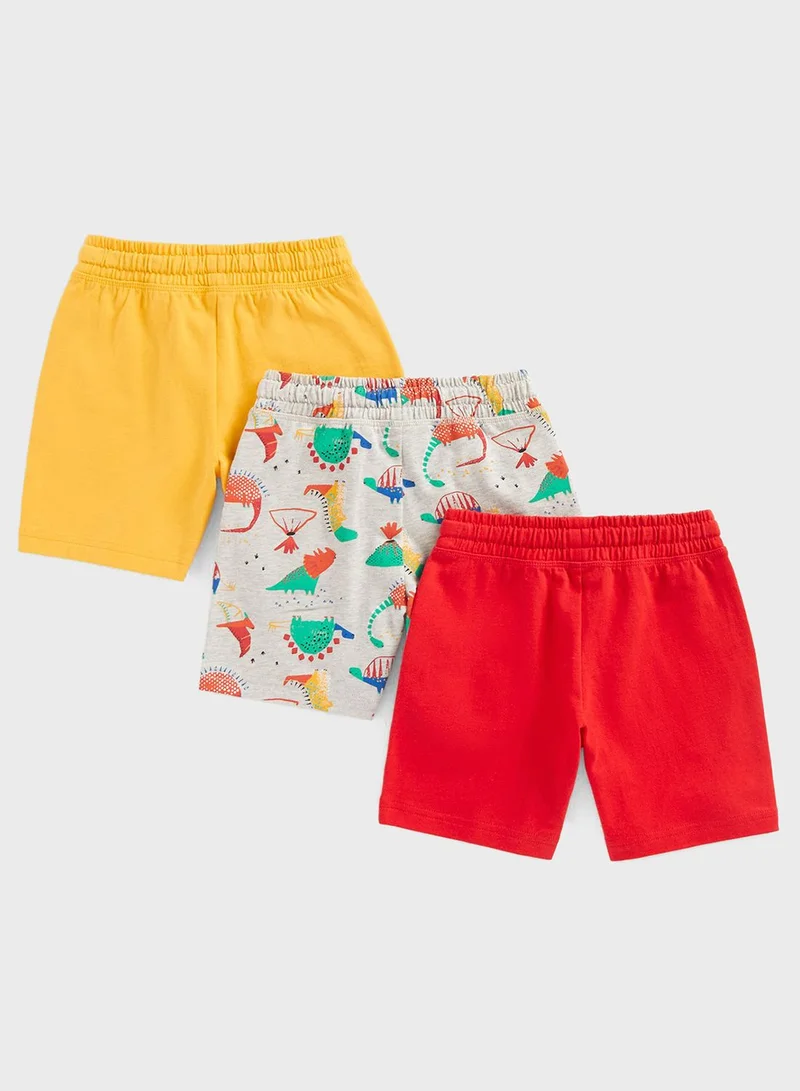 mothercare Infant 3 Pack Assorted Shorts
